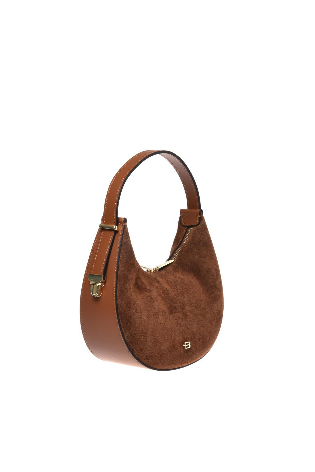 Handtasche aus Veloursleder Ceruleo