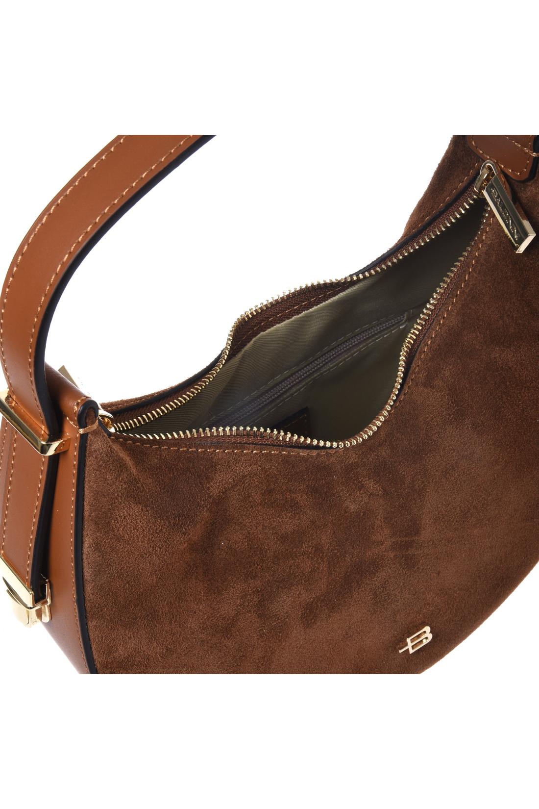 Handtasche aus Veloursleder Ceruleo