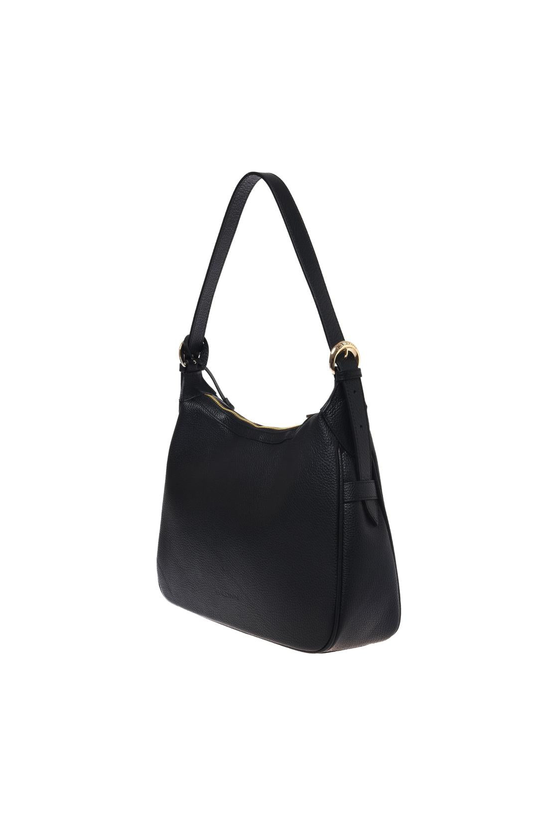 Black bottalato leather shoulder bag-Baldinini-OUTLET-ARCHIVIST-ARCHIVE-SALE