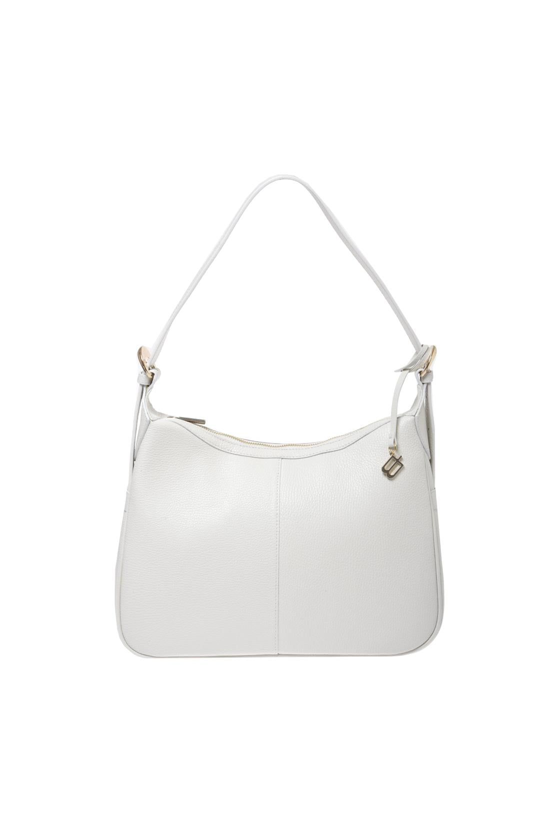 White bottalato leather shoulder bag-Baldinini-OUTLET-BIANCO-ARCHIVIST-ARCHIVE-SALE