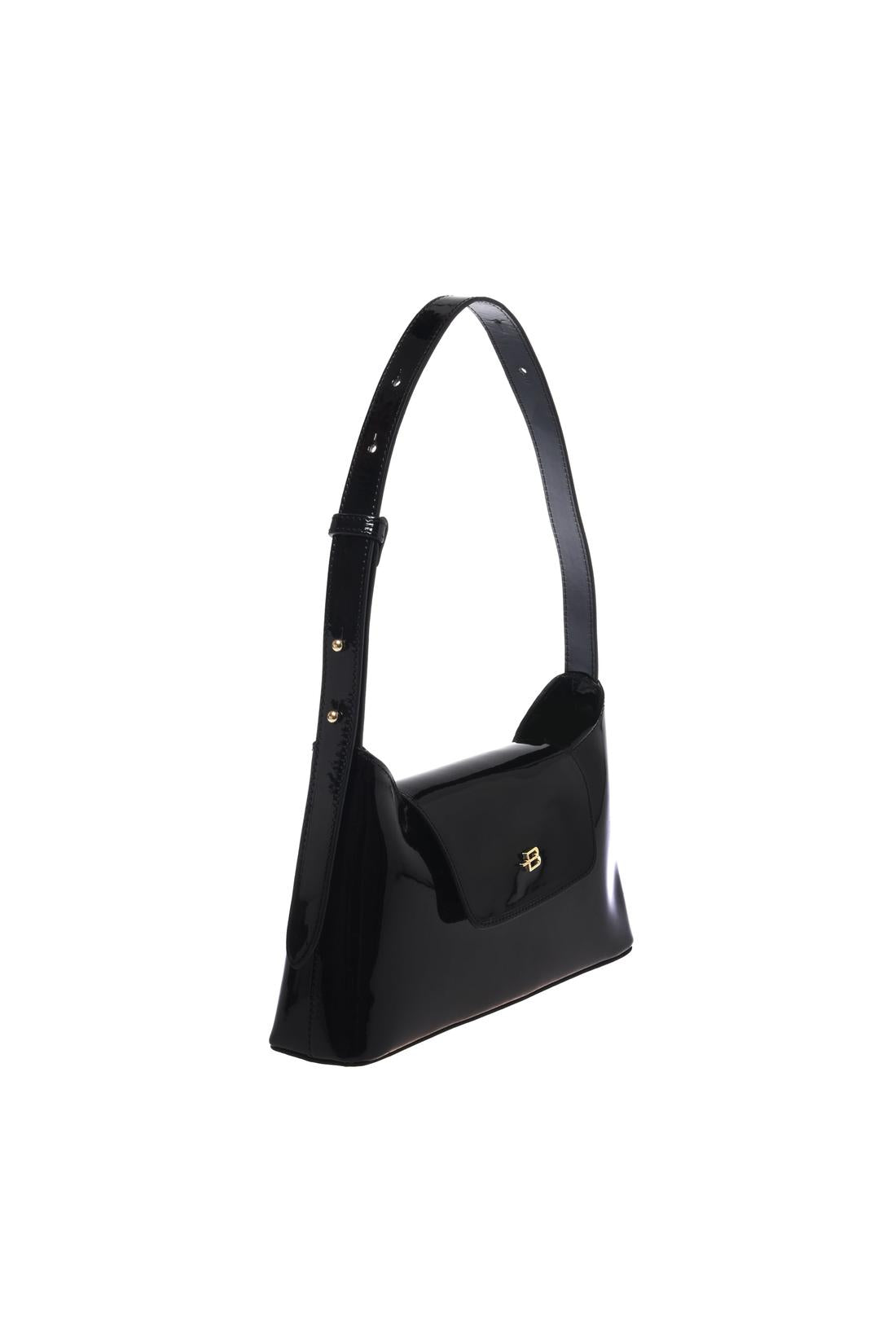 Black patent leather shoulder bag-Baldinini-OUTLET-ARCHIVIST-ARCHIVE-SALE