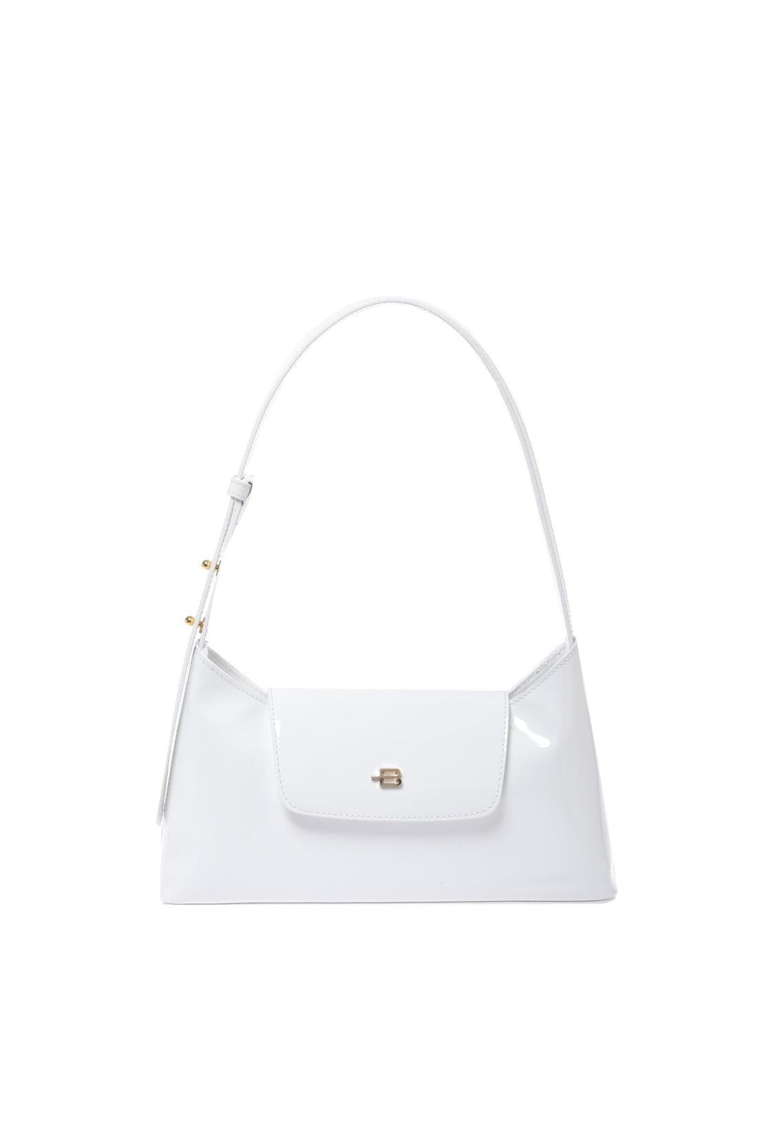 White patent leather shoulder bag-Baldinini-OUTLET-PANNA-ARCHIVIST-ARCHIVE-SALE