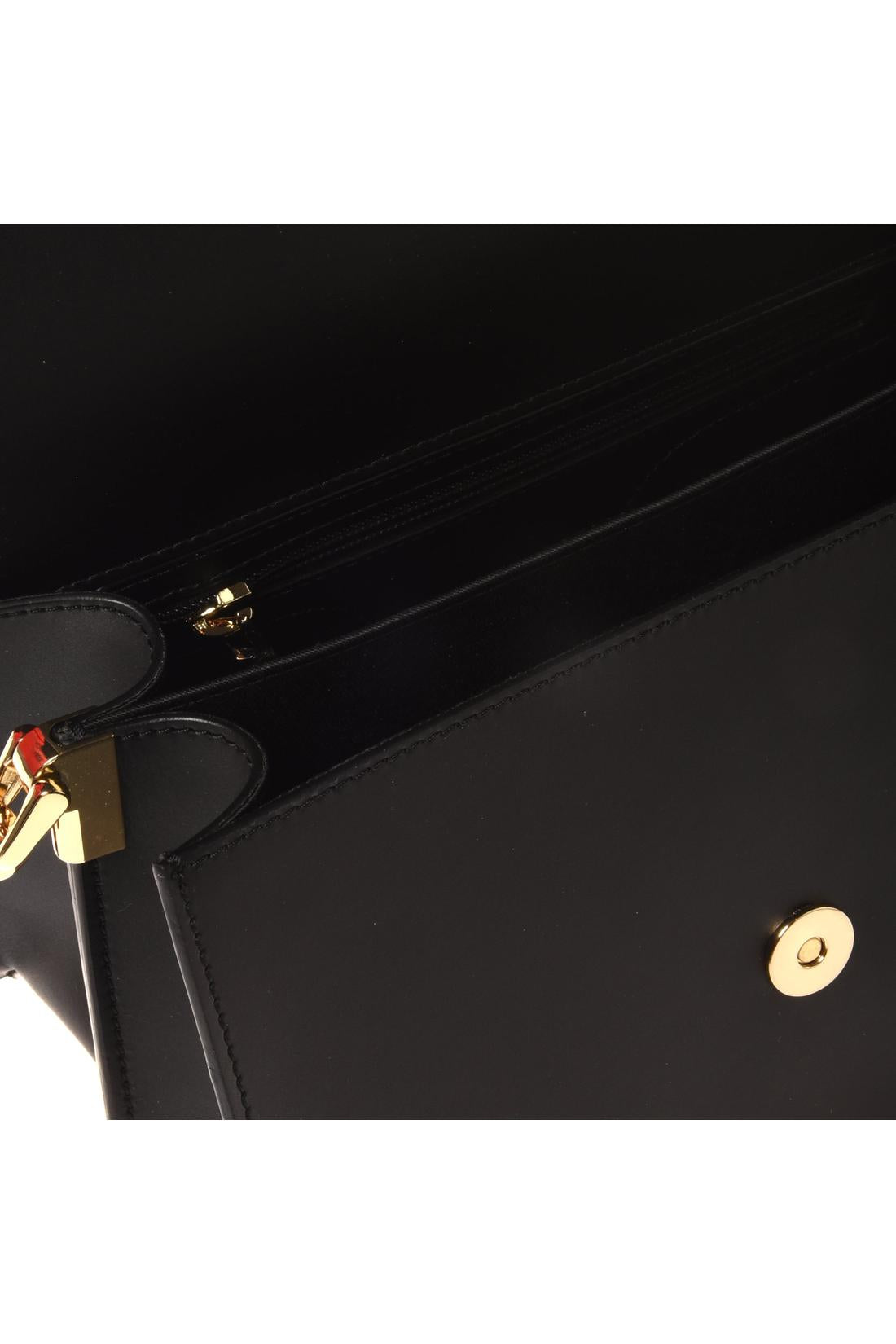 Black leather shoulder bag