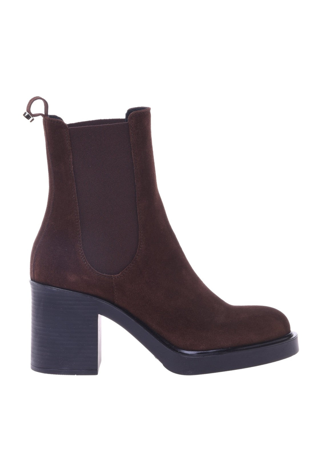 Ankle boot in brown suede leather