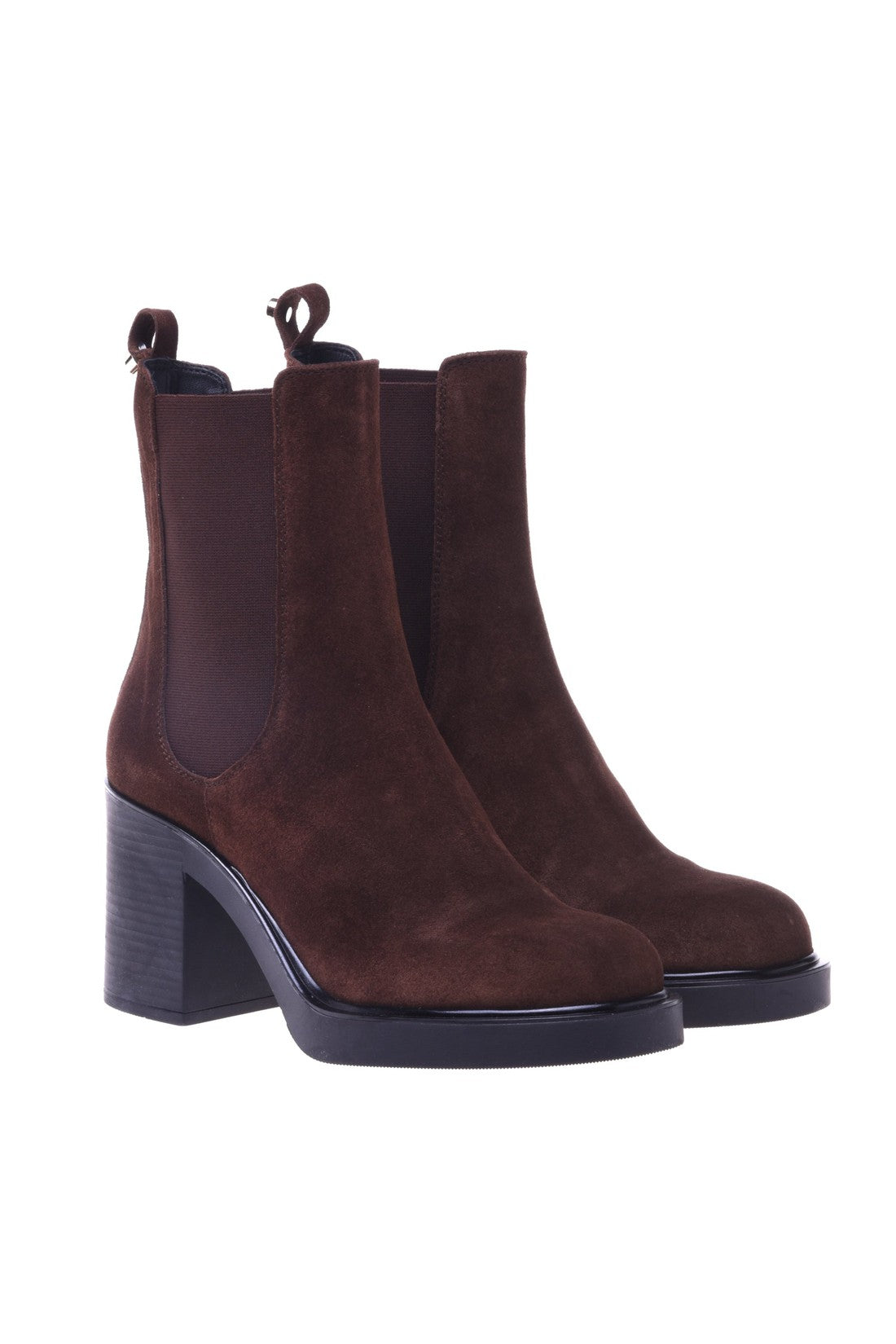 Ankle boot in brown suede leather