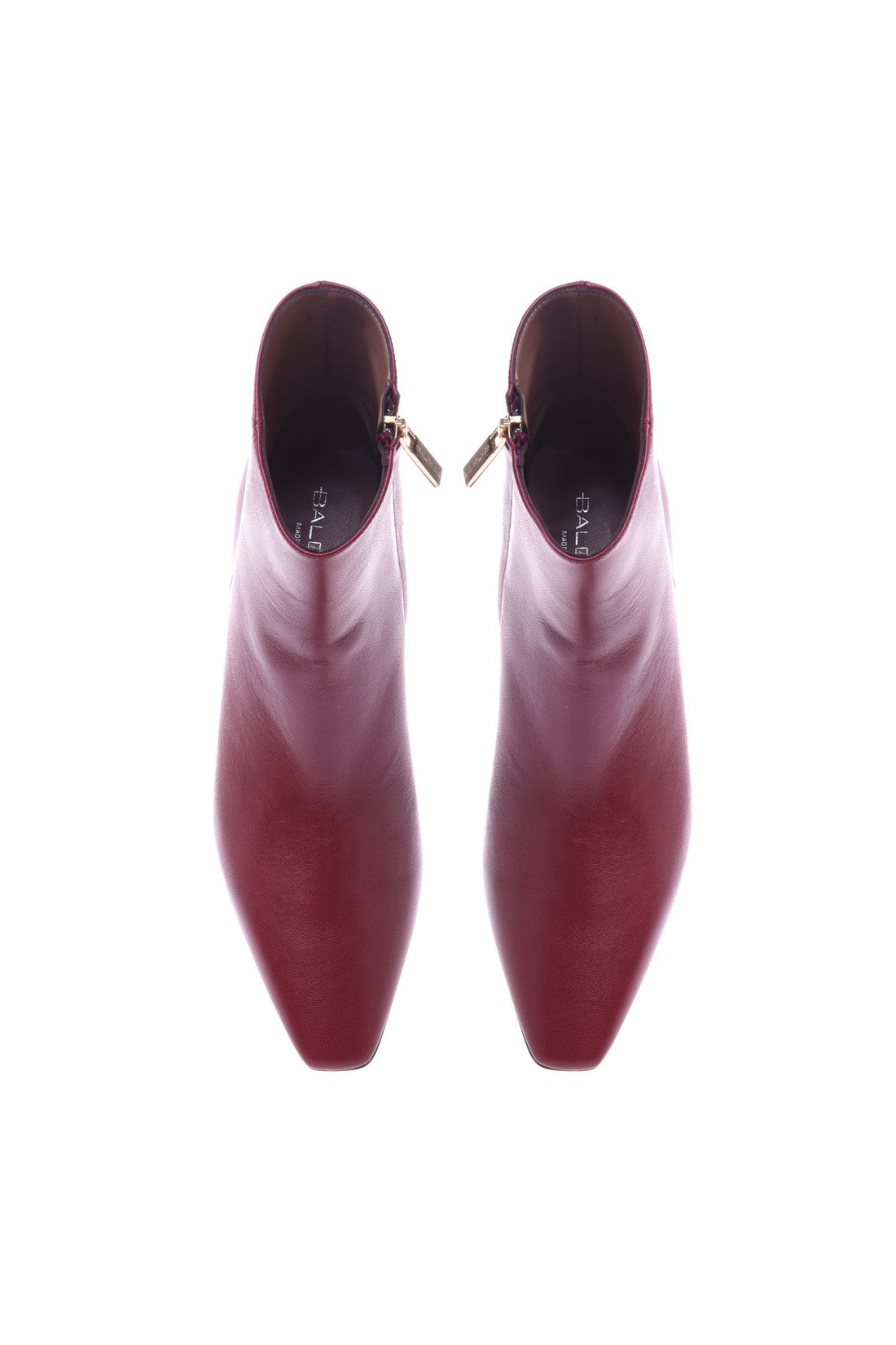 Ankle boot in red nappa leather