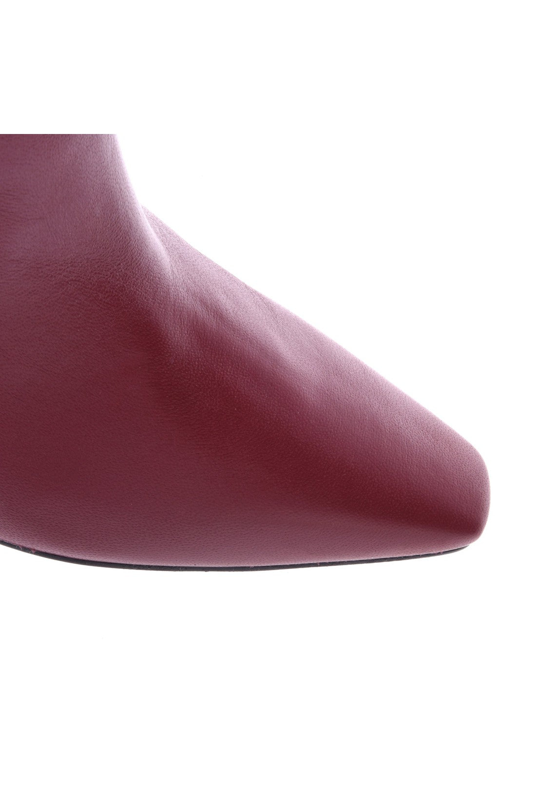 Ankle boot in red nappa leather