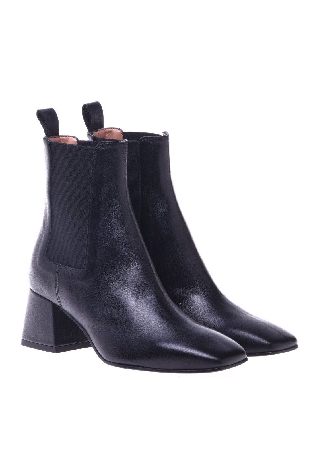 Ankle boots in black nappa leather