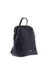 Backpack in blue tumbled leather