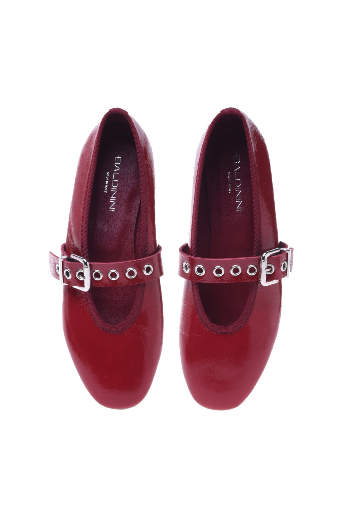 Ballet flat in red naplak