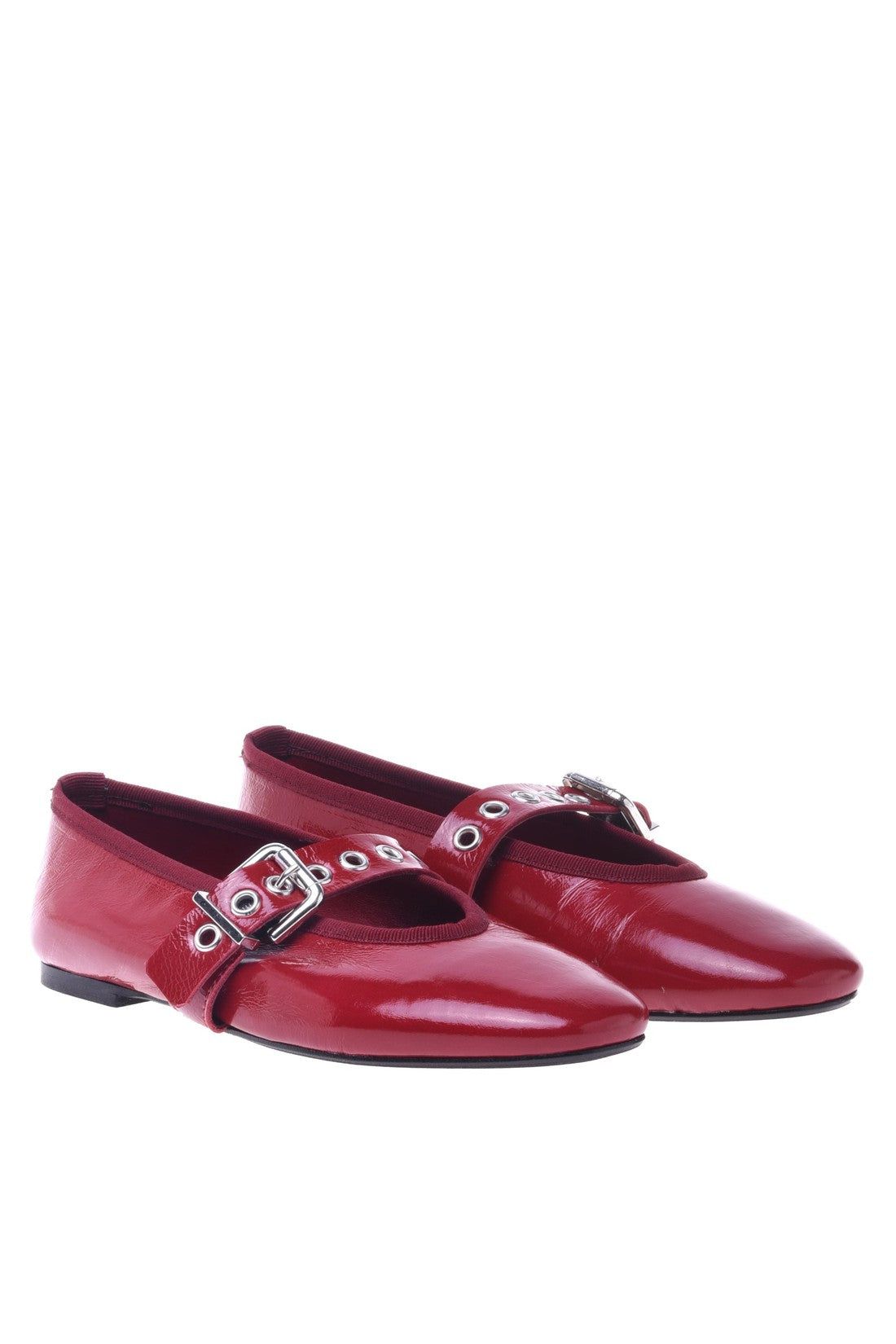 Ballet flat in red naplak