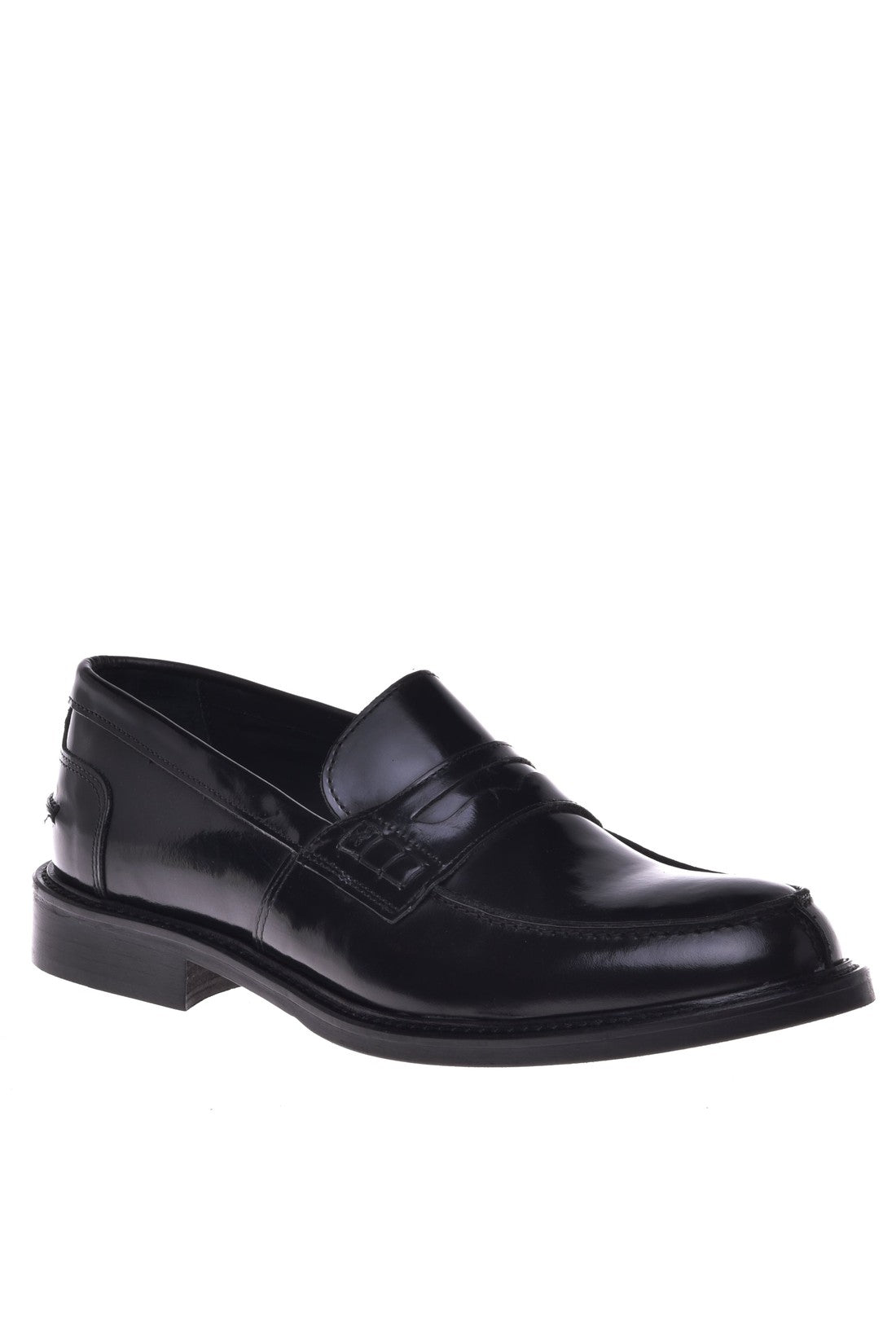 Black calfskin loafers