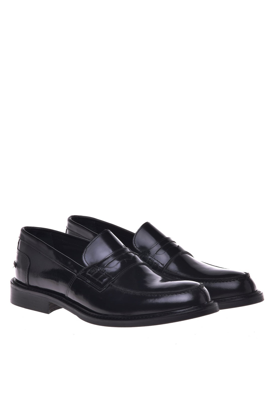 Black calfskin loafers