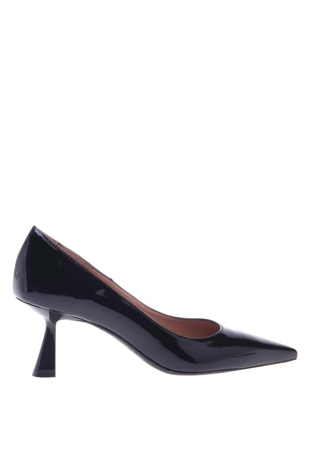 Black patent court shoes