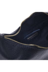 Clutch bag in black tumbled leather