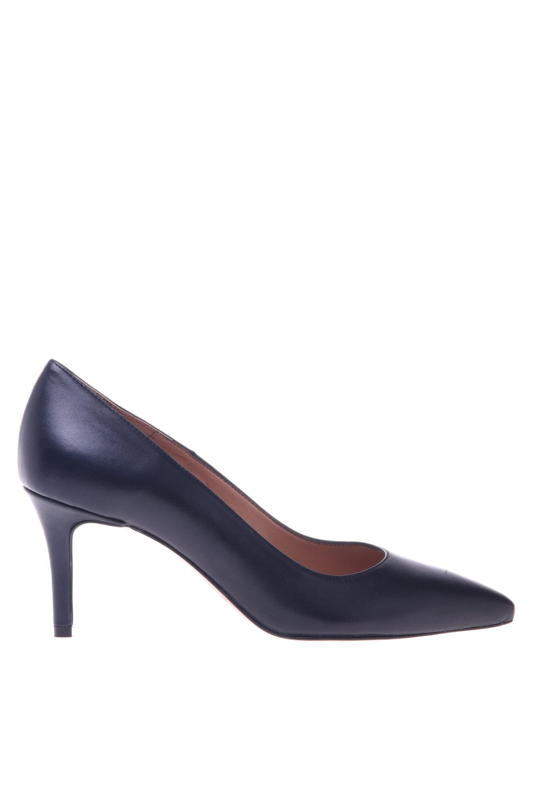 Court shoes in blue nappa