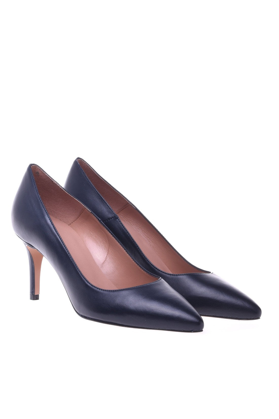 Court shoes in blue nappa