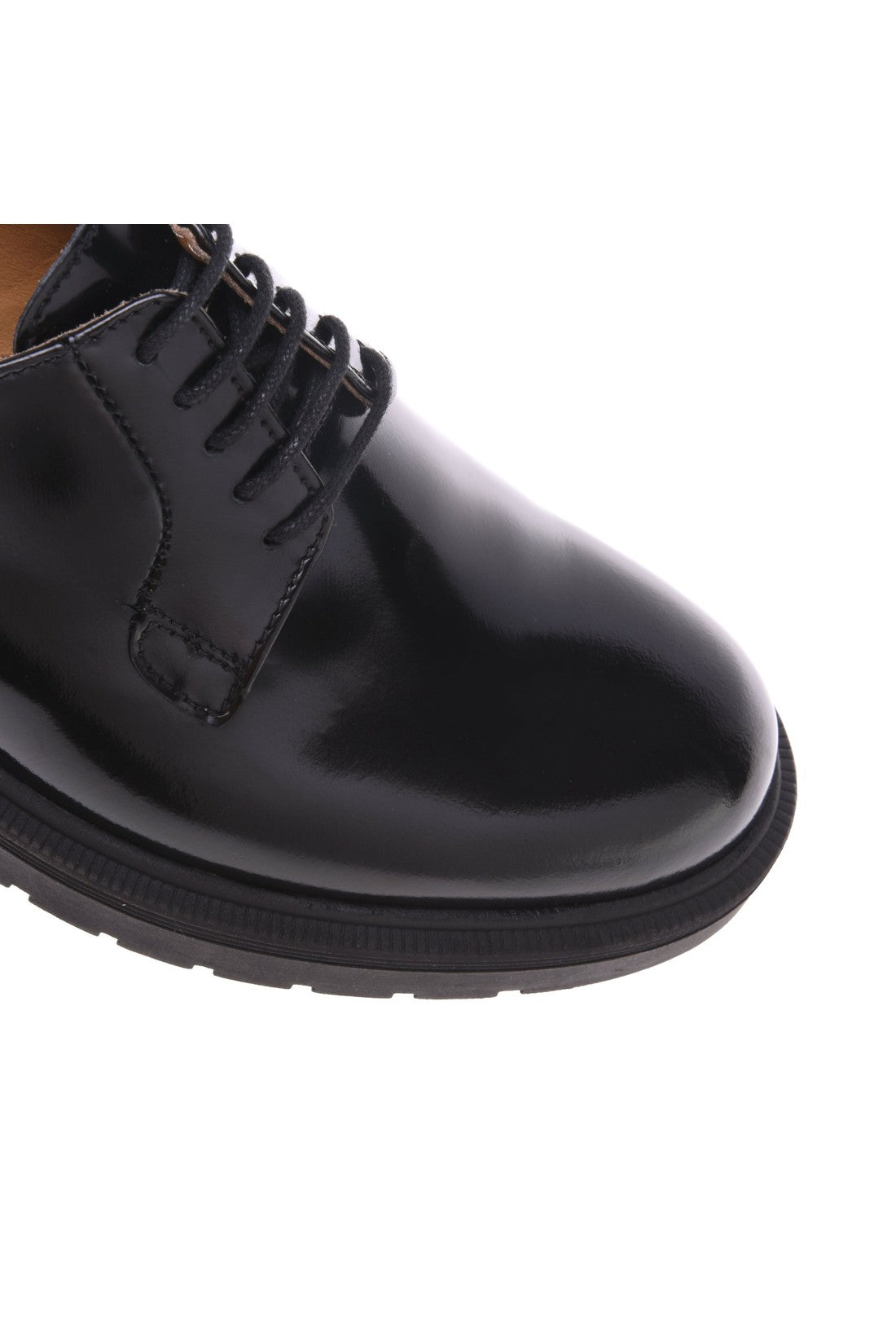 Derby shoes in shiny black calfskin