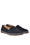 Espadrilles in blue woven suede