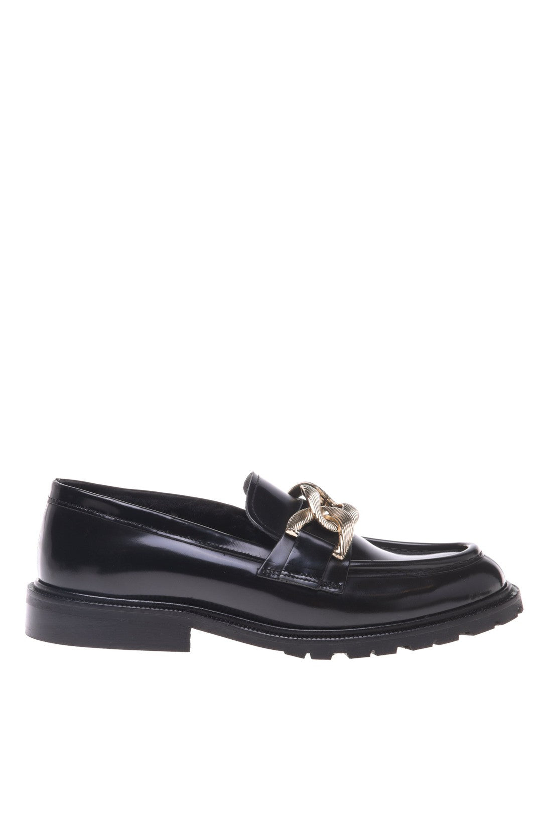 Loafer in black shiny calfskin