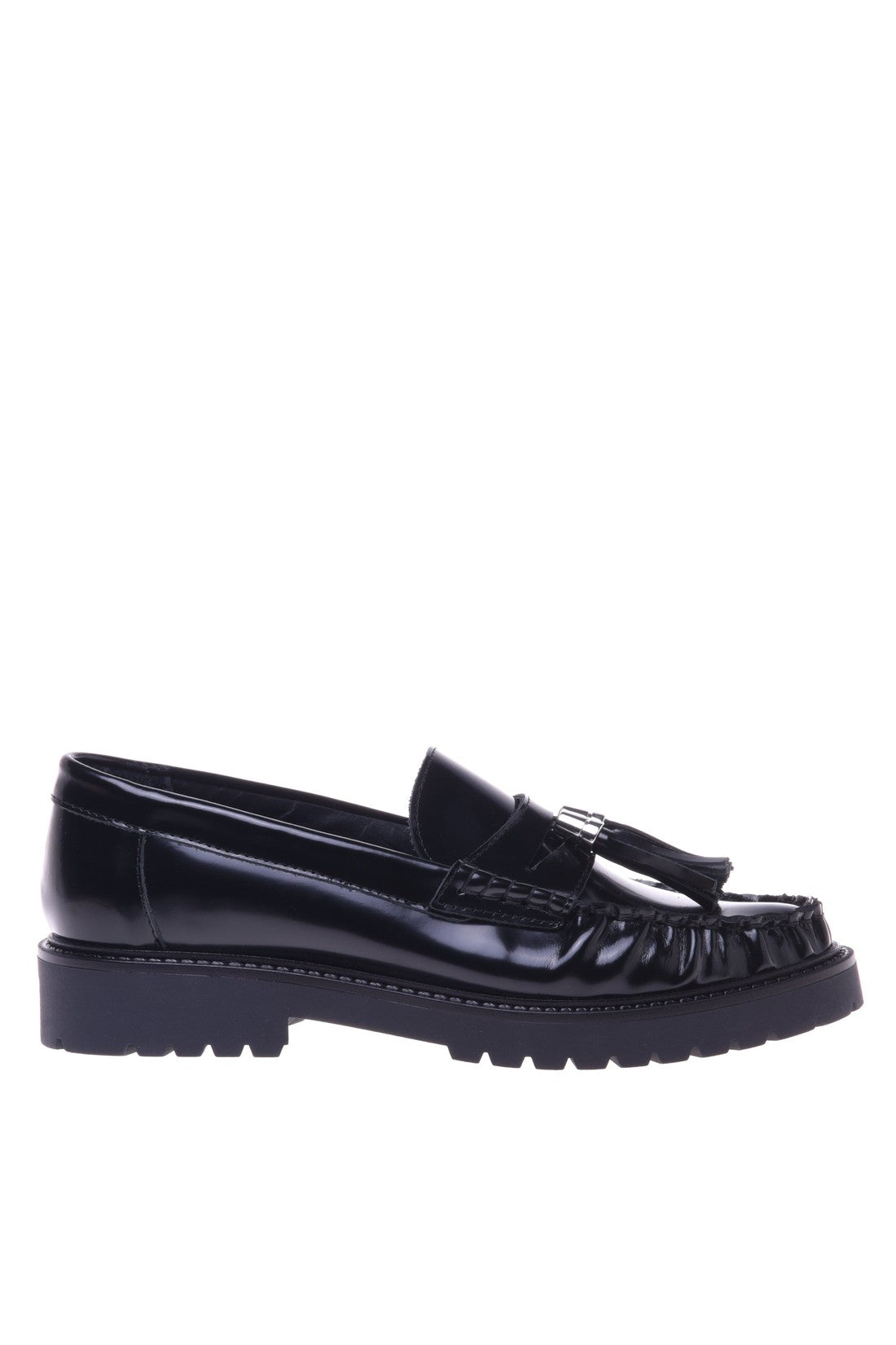 Loafer in black shiny calfskin