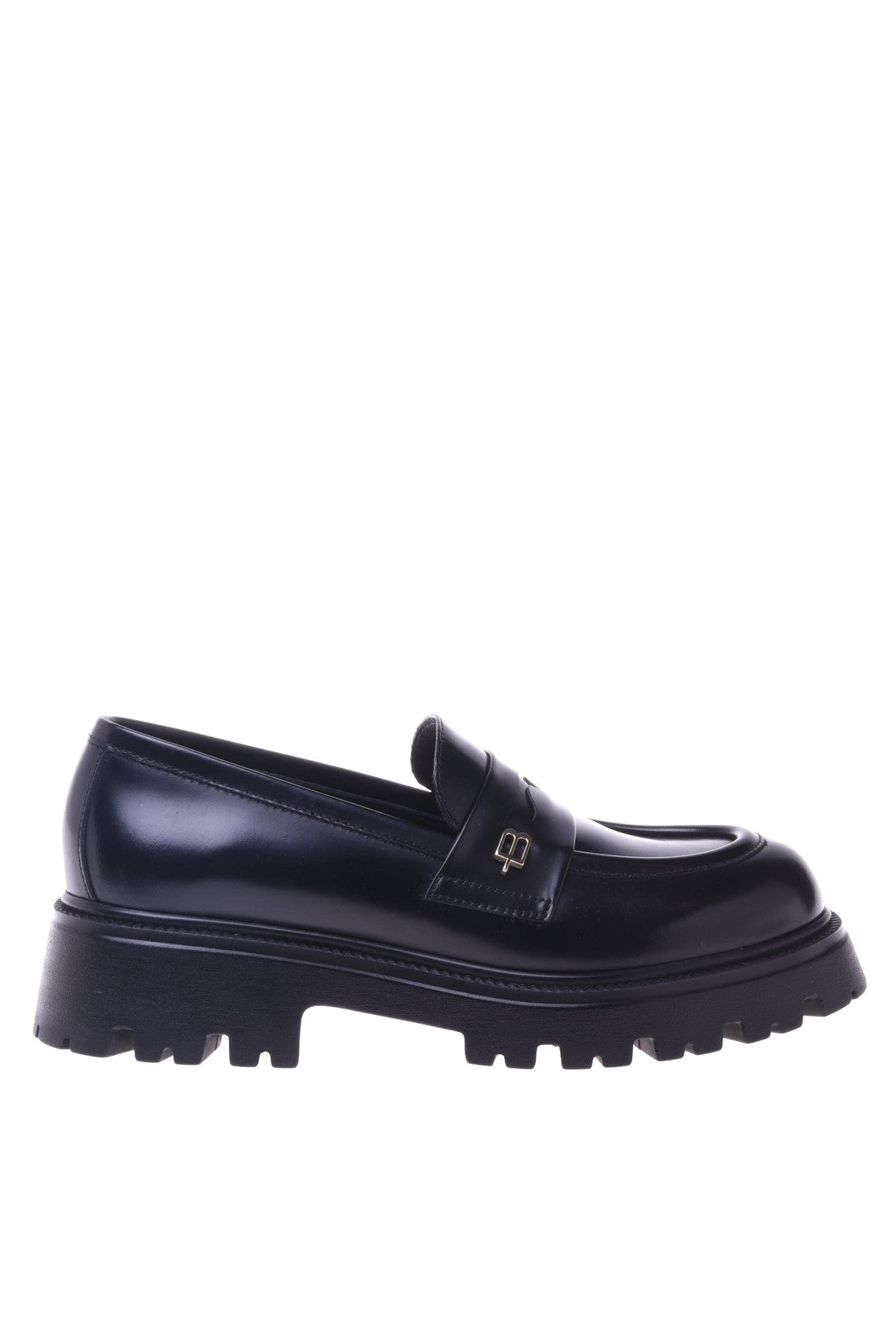 Loafer in black shiny calfskin