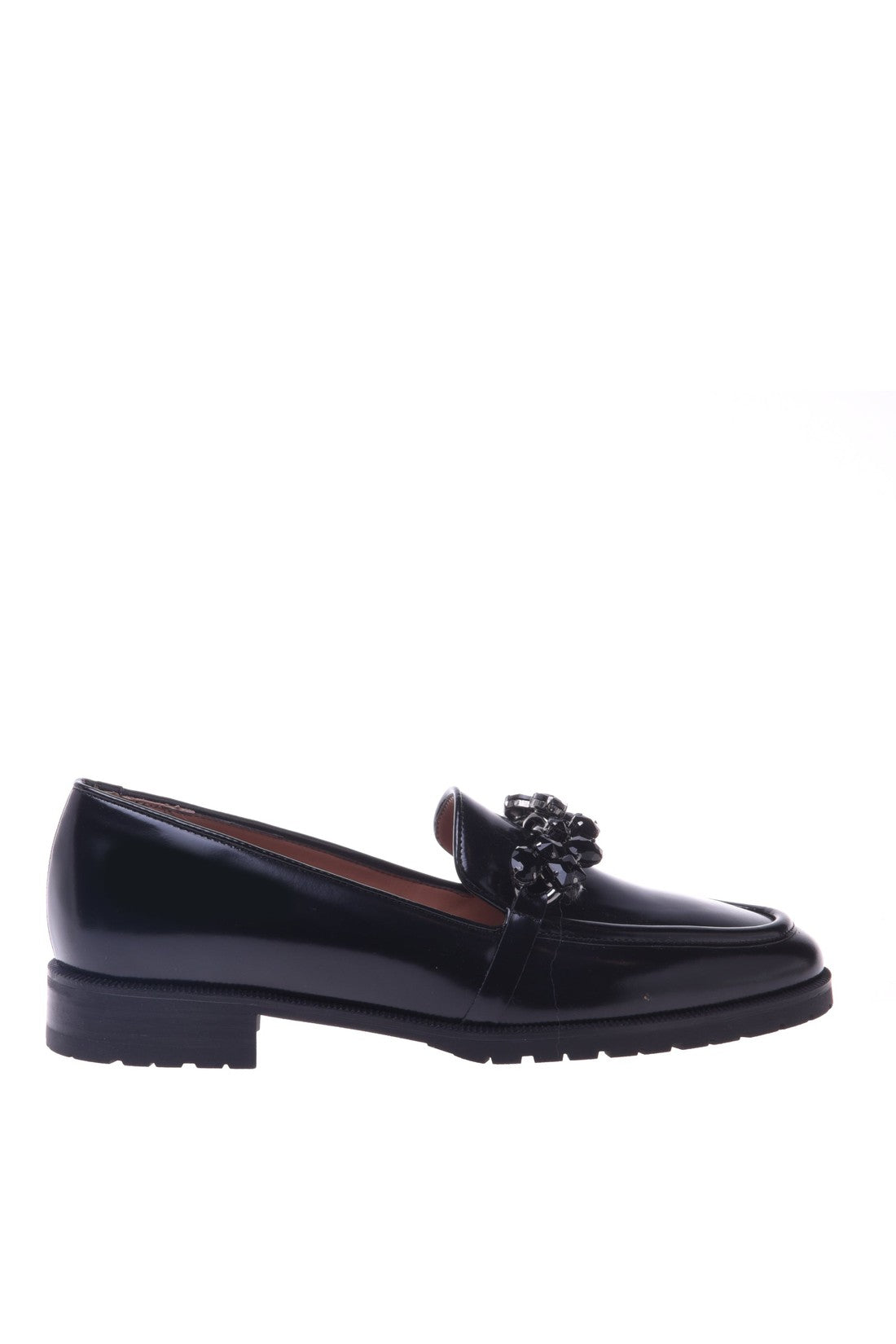 Loafer in black shiny calfskin