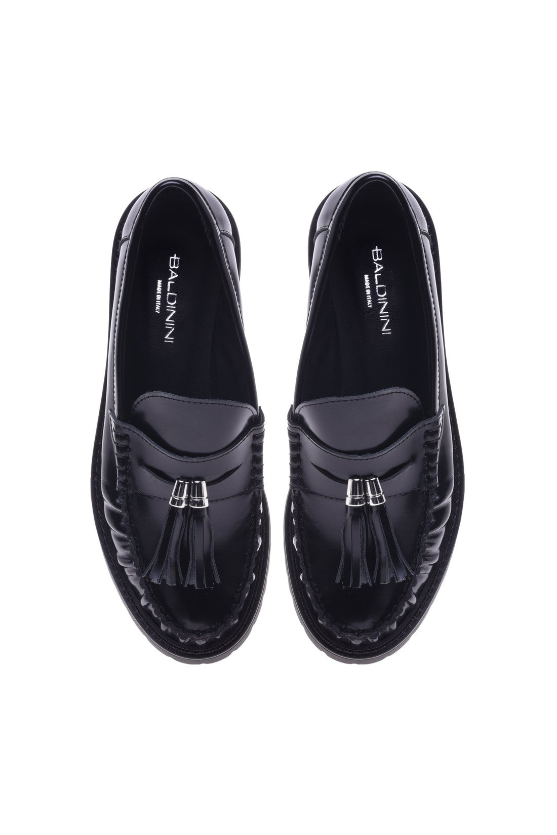 Loafer in black shiny calfskin