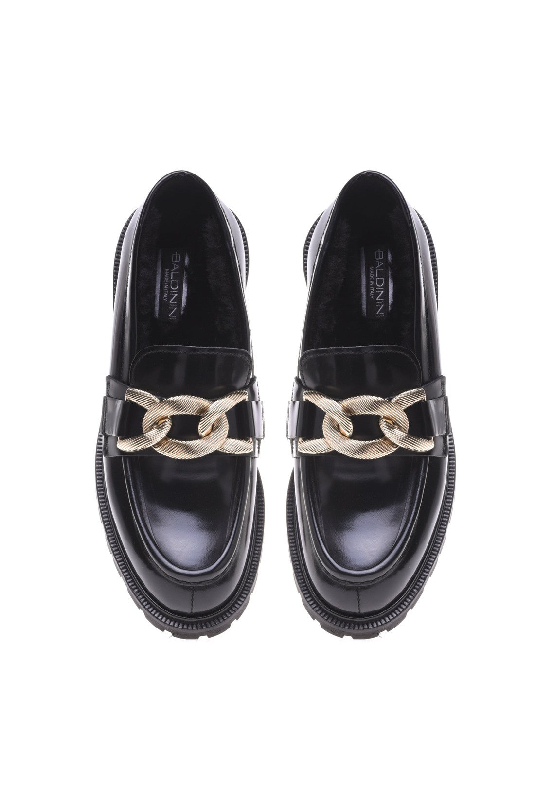 Loafer in black shiny calfskin