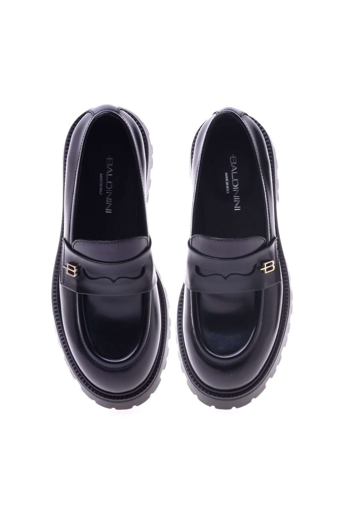 Loafer in black shiny calfskin