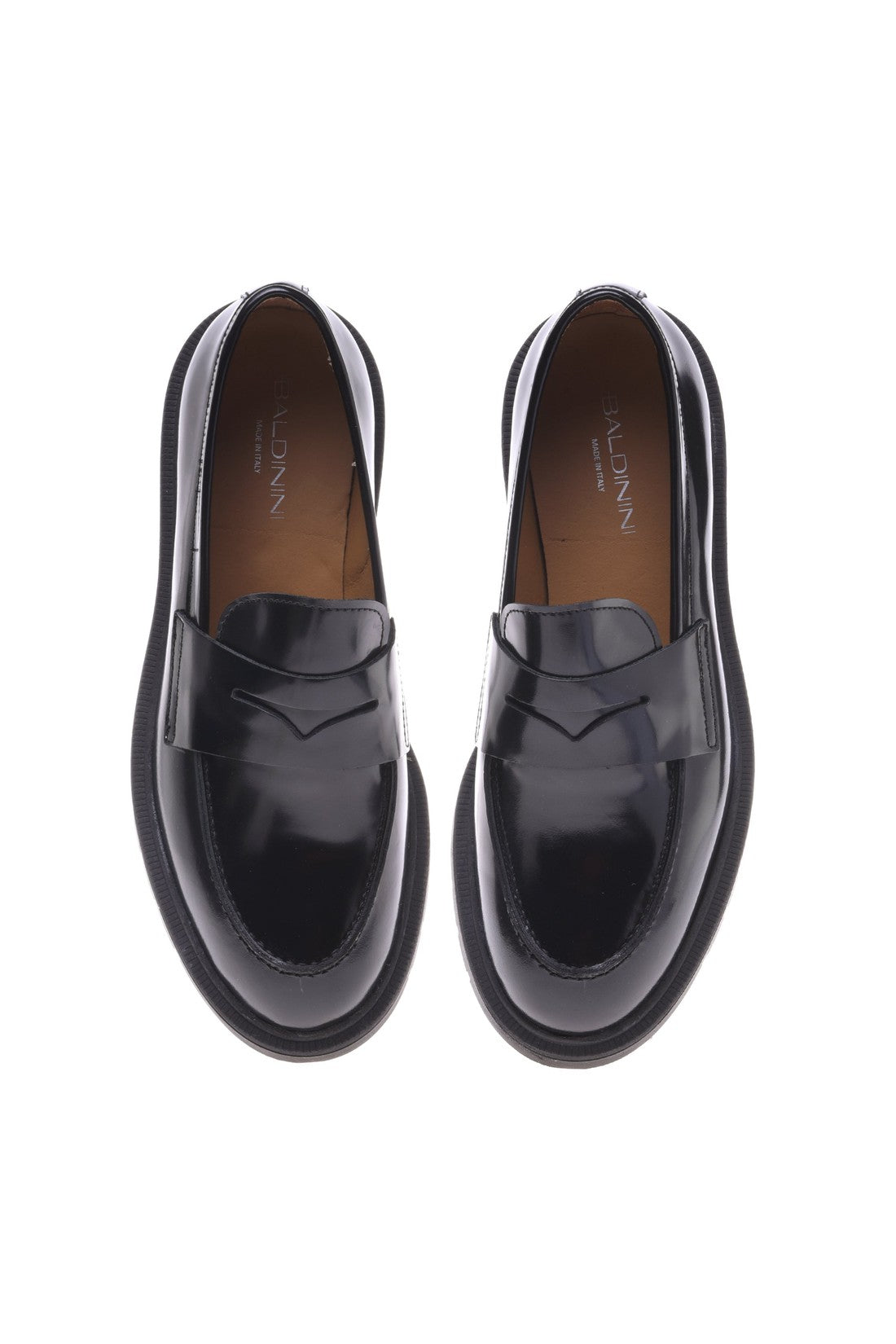 Loafer in black shiny calfskin