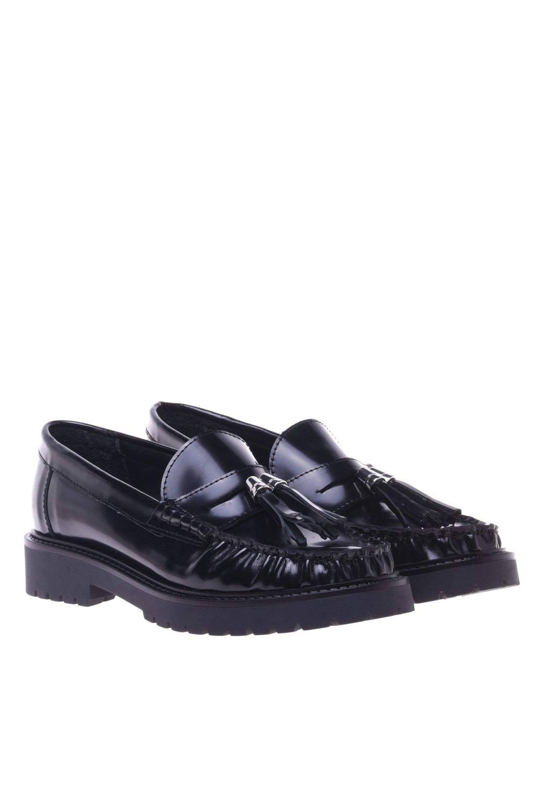 Loafer in black shiny calfskin