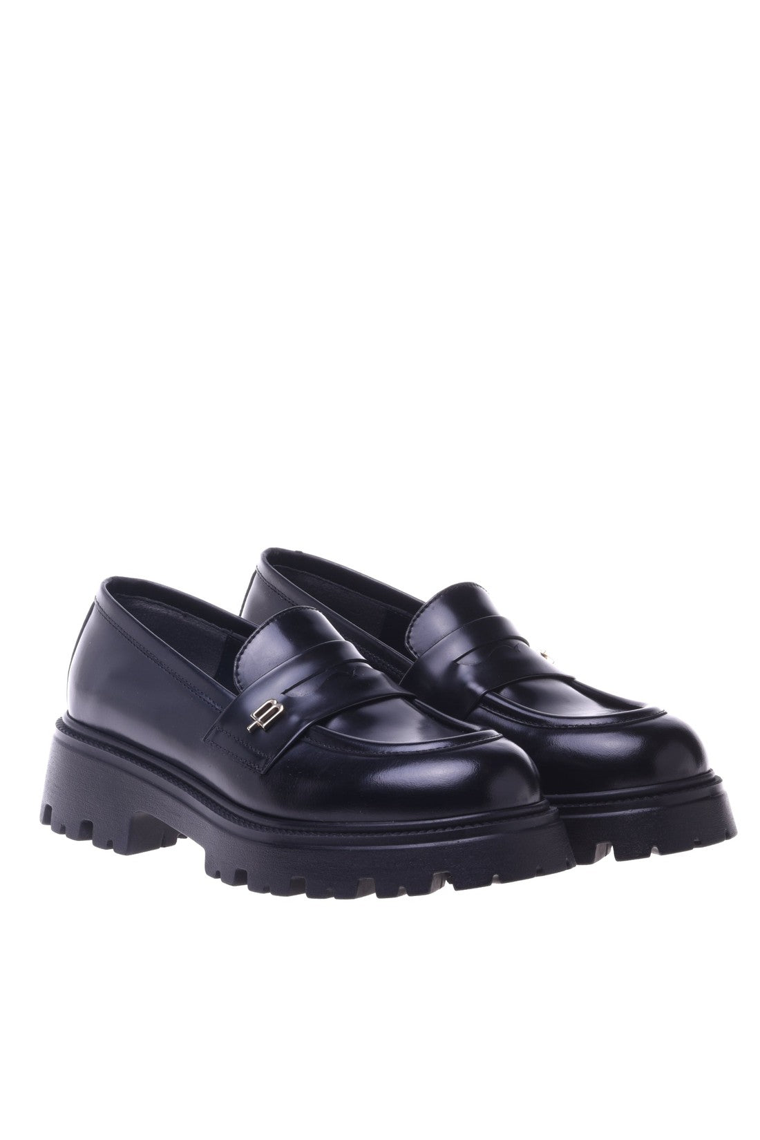 Loafer in black shiny calfskin