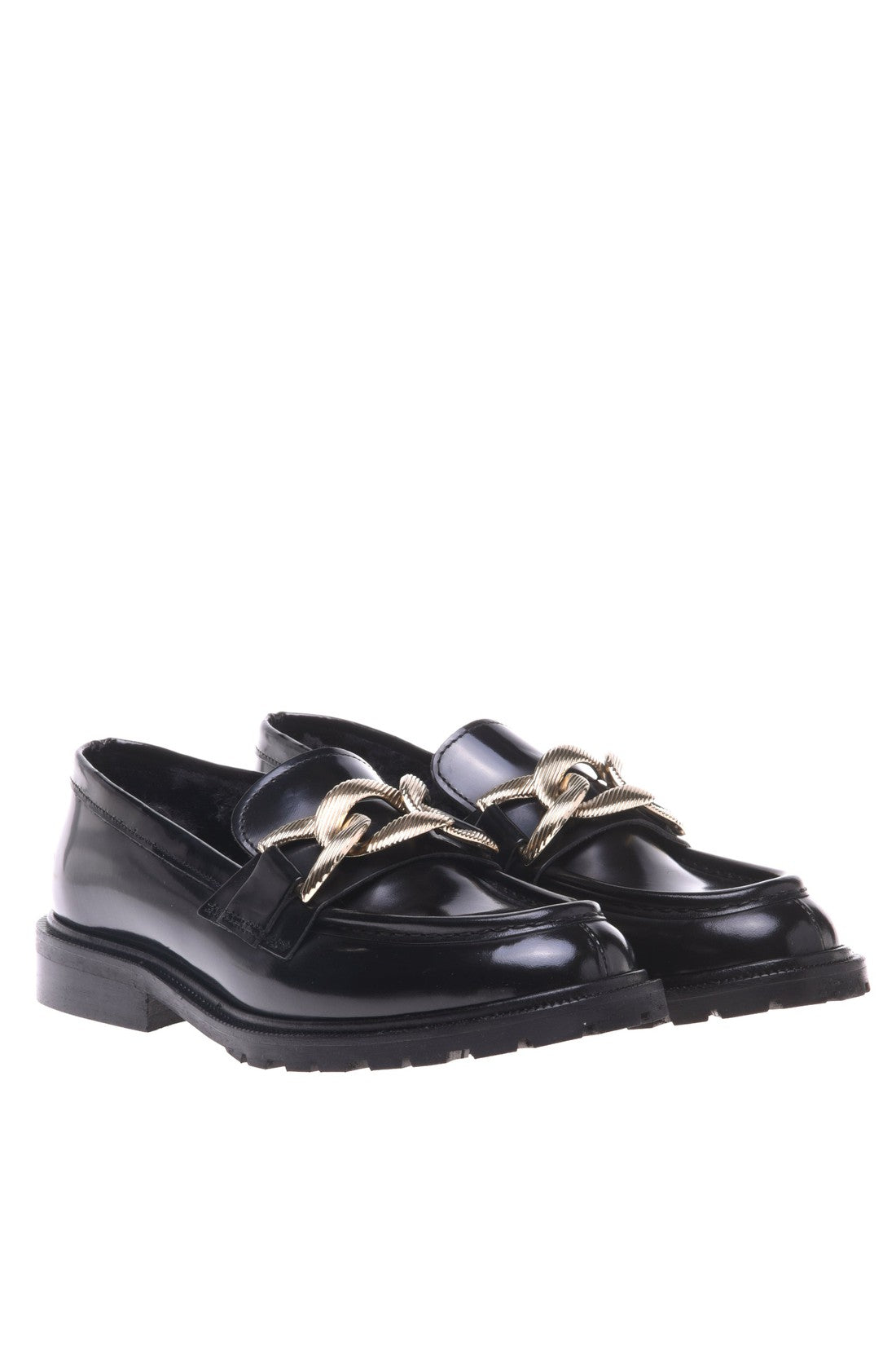 Loafer in black shiny calfskin