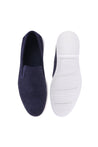 Loafer in blue perforated suede