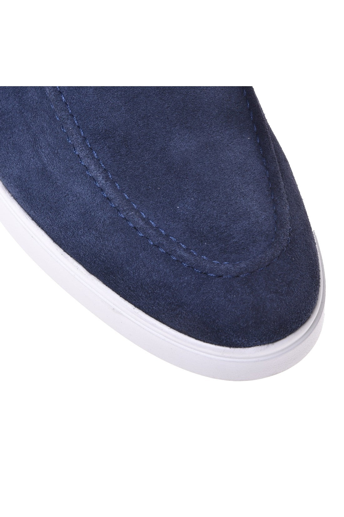 Loafer in blue suede leather