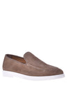 Loafer in taupe suede leather