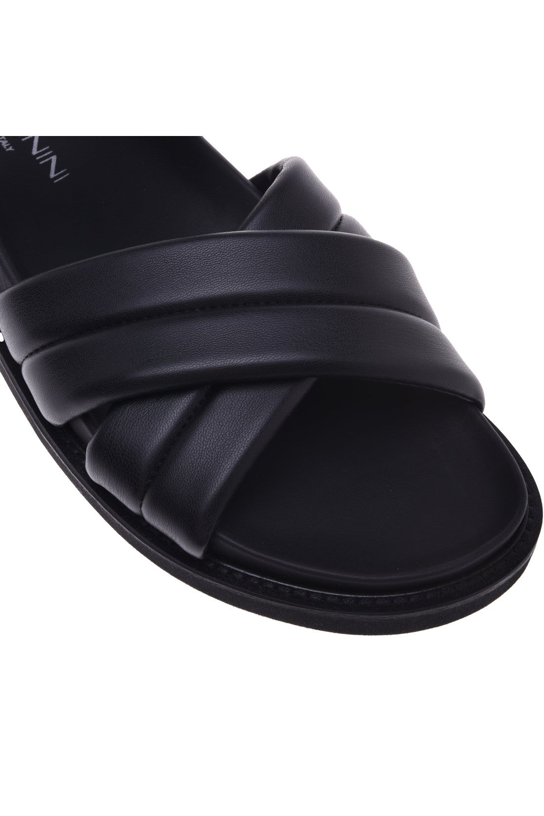Sandal in black nappa leather