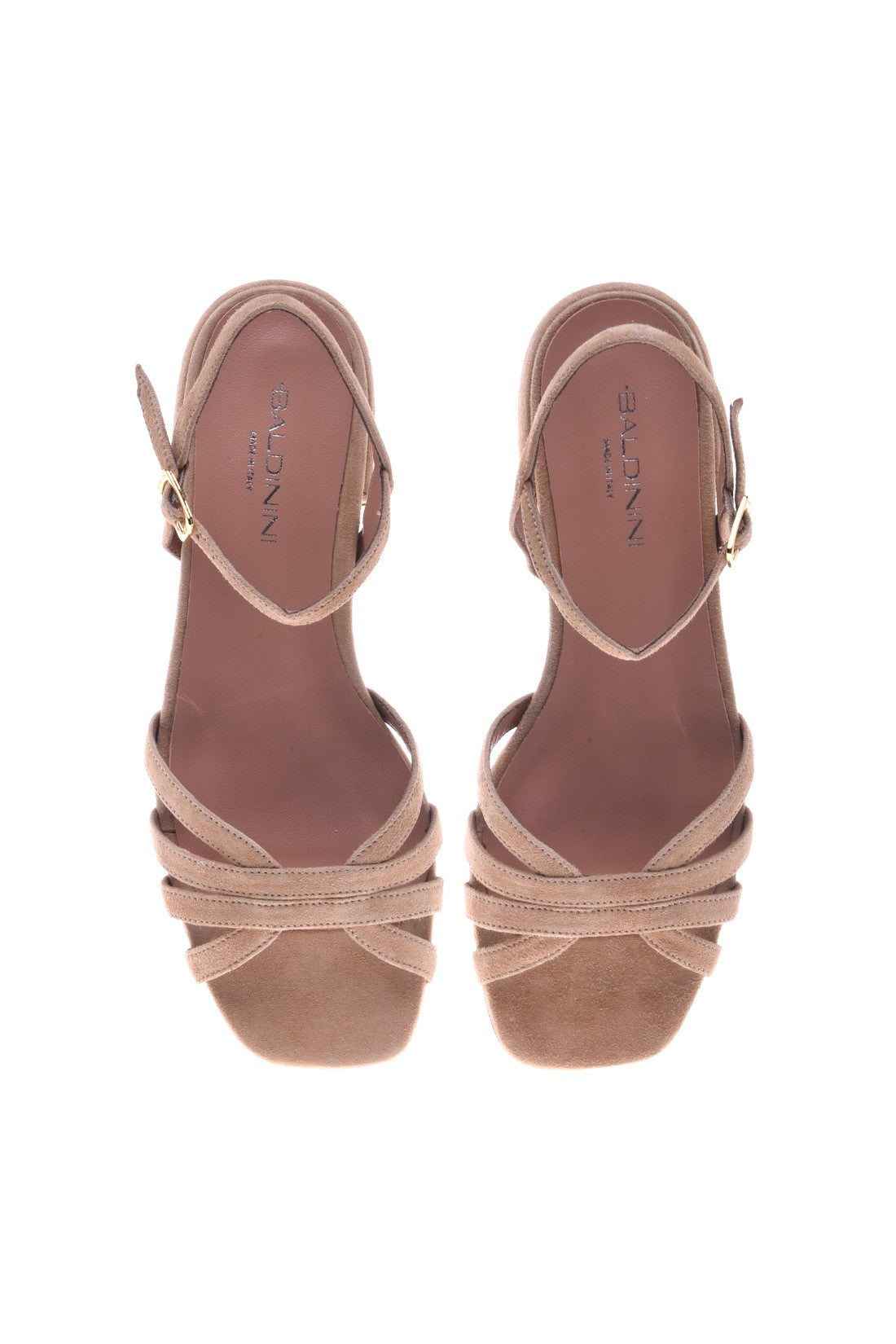 Sandal in taupe suede