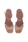 Sandal in taupe suede