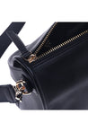 Shoulder bag in black nappa leather