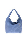 Shoulder bag in blue nylon