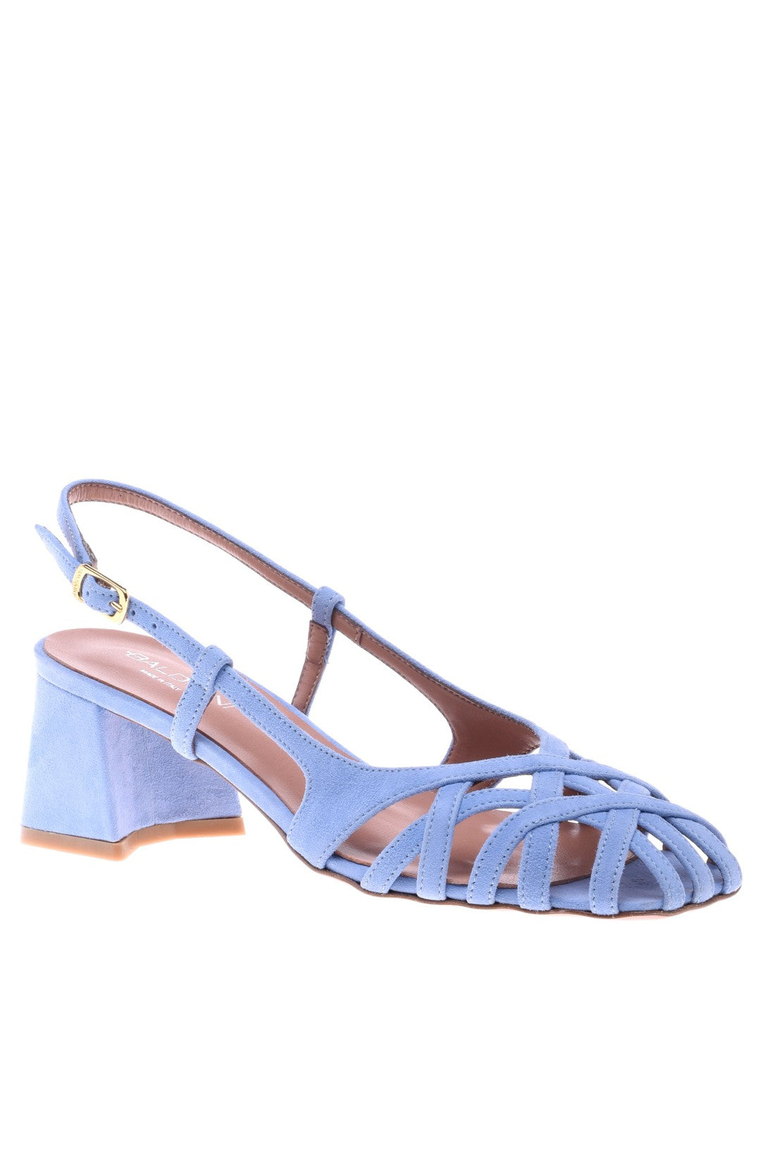 Slingbacks in light blue suede