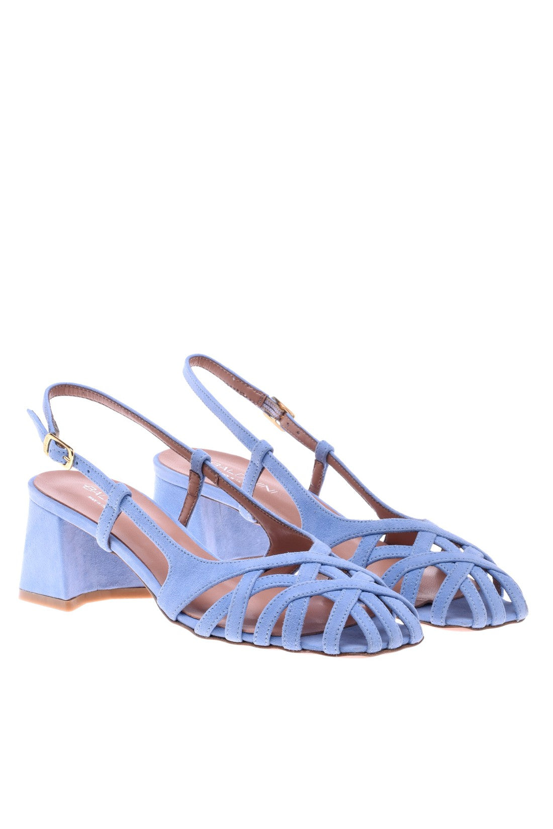 Slingbacks in light blue suede