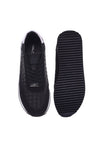 Sneaker in black woven leather