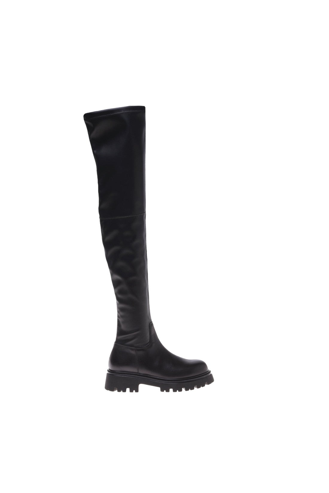 BALDININI-OUTLET-SALE-Stretchy-black-faux-leather-boot-41-Black-BLACK-FRIDAY.jpg