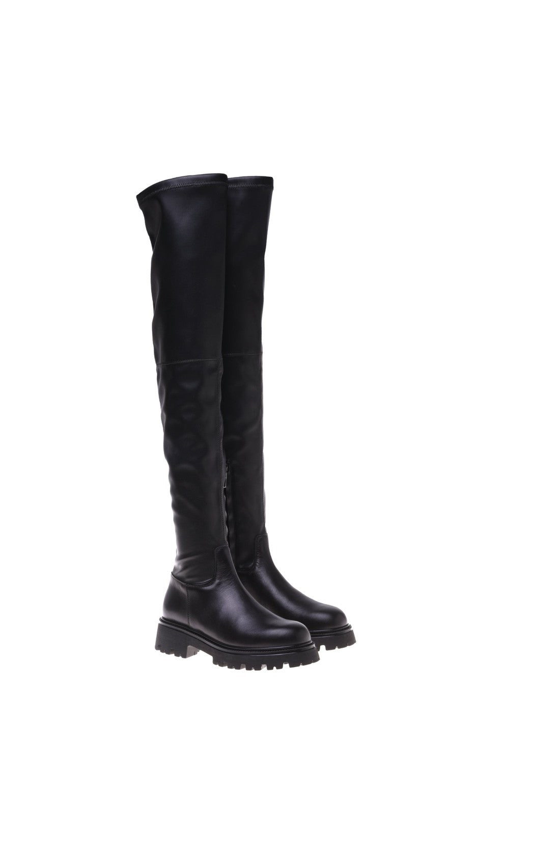 BALDININI-OUTLET-SALE-Stretchy-black-faux-leather-boot-BLACK-FRIDAY-3.jpg