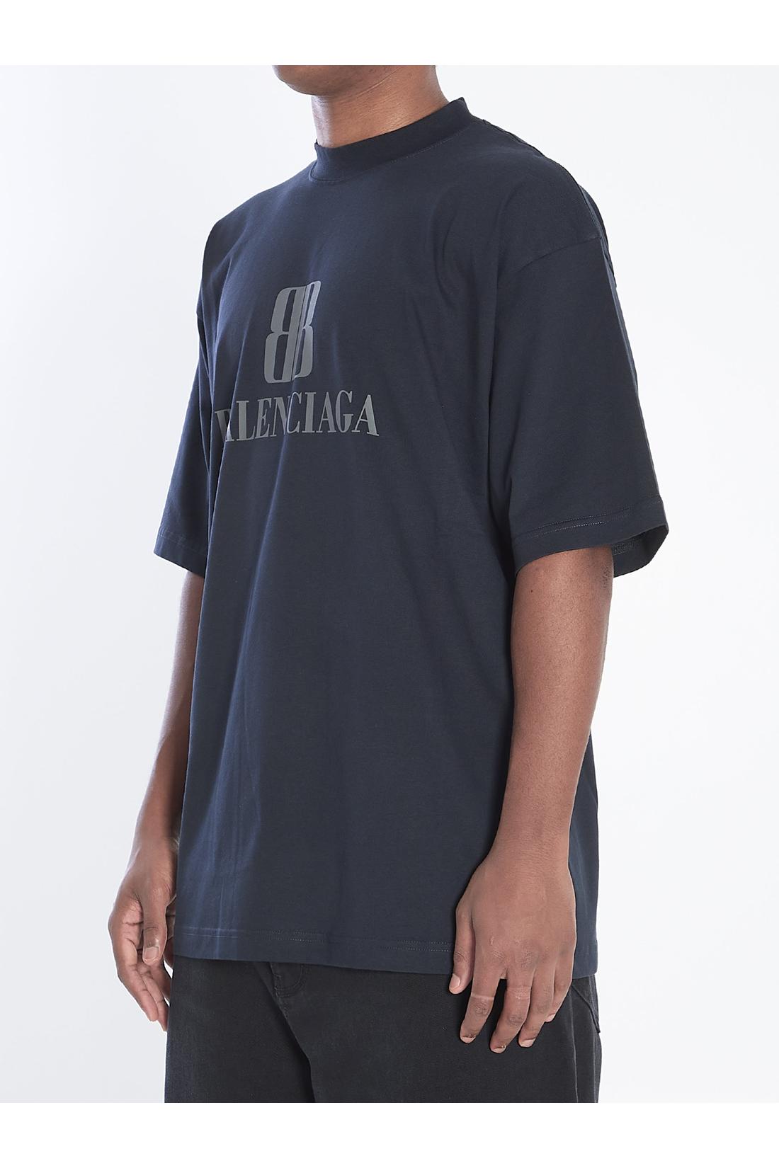 Balenciaga-OUTLET-SALE-BB T-shirt in cotton-ARCHIVIST