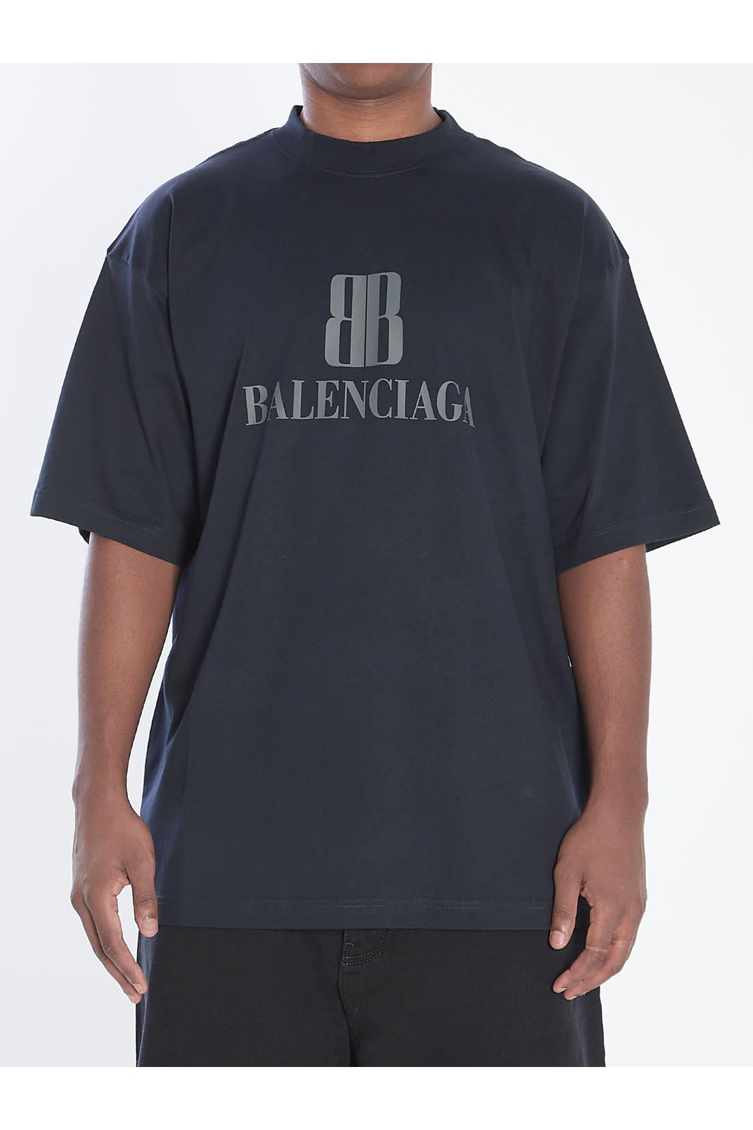 Balenciaga-OUTLET-SALE-BB T-shirt in cotton-ARCHIVIST