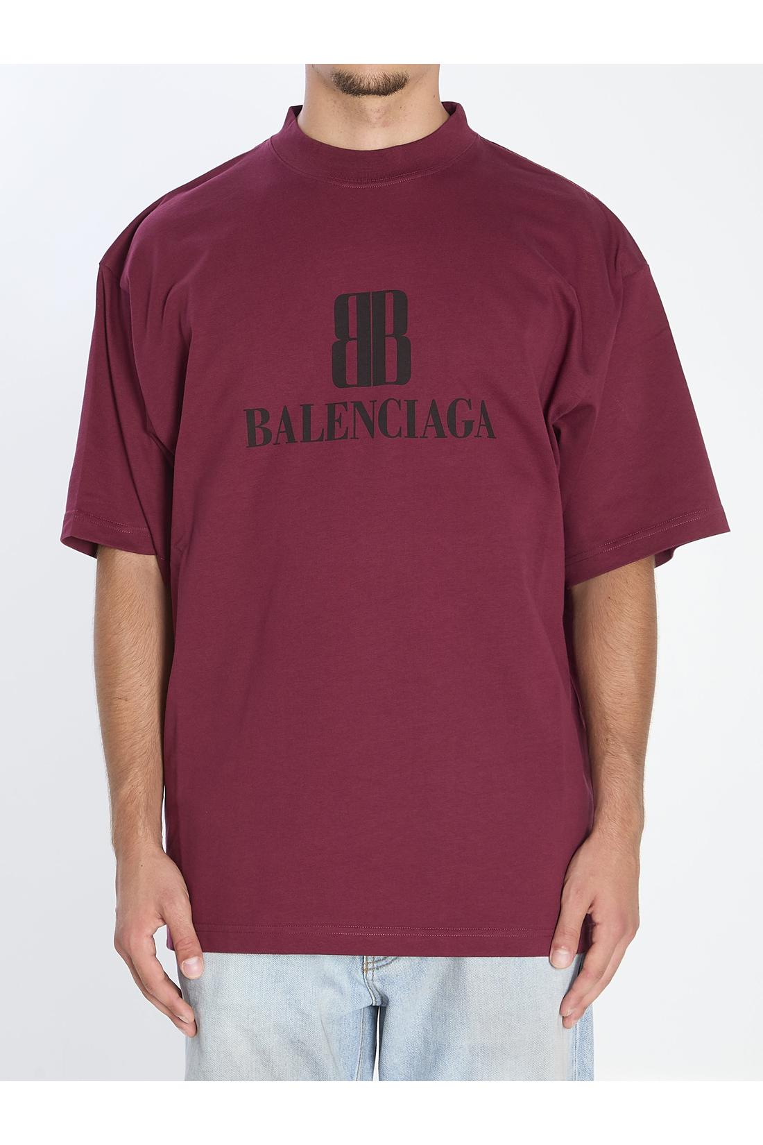 Balenciaga-OUTLET-SALE-BB T-shirt in cotton-ARCHIVIST